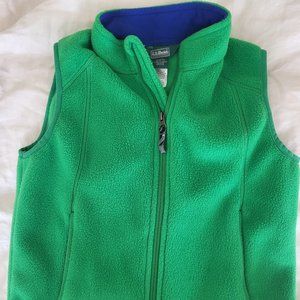 Kids Green LL Bean Fleece Vest